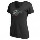 Women's Oklahoma City Thunder Fanatics Branded Black Lovely Plus Size V-Neck T-Shirt