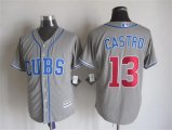 Chicago Cubs Starlin Castro #13 gray majestic mlb jersey