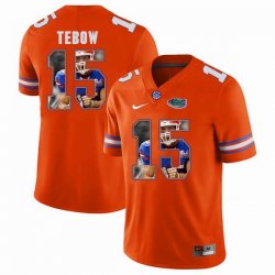 Custom Florida Gators #15 Tim Tebow orange fashion college football jersey