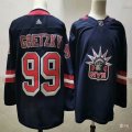 Adidas New York Rangers 99 Wayne Gretzky dark blue hockey jersey-PD