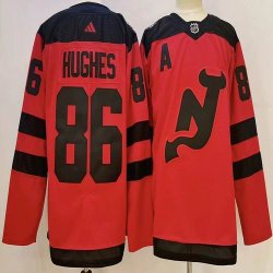 Adidas New Jersey Devils #86 Jack Hughes red Ice Hockey jersey-PD.webp