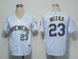 MLB Jerseys Milwaukee Brewers 23 Weeks White