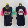 Youth Nike San Diego Padres blank black red green majestic mlb Jerseys city version 02