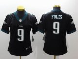 Women Nike Philadelphia Eagles #9 Nick Foles black Color Rush Limited Jersey