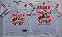 Wisconsin Badgers #25 Melvin Gordon III blue Fashion college football jersey