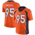 Nike Denver Broncos #95 Derek Wolfe Orange Color Rush Limited Jersey