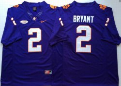 Clemson Tigers #2 Kelly Bryant purple College Football Jersey-PNS