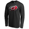 Men's Carolina Hurricanes Fanatics Branded Black Midnight Mascot Long Sleeve T-Shirt