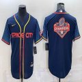 Nike Houston Astros blank blue baseball jerseys Champions-BD 02