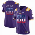 Custom LSU Tigers purple College Color Rush Limited Jerseys