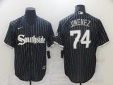 Nike Chicago White Sox #74 Jimenez black majestic baseball jerseys city version-BD