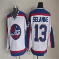 Winnipeg Jets #13 Teemu Selanne white hockey jerseys