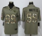 Nike Houston Texans #99 J.J. Watt green camo Color Rush Limited Jersey