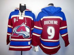 Colorado Avalanche #9 DUCHENE Red blue nhl hooded sweatshirt