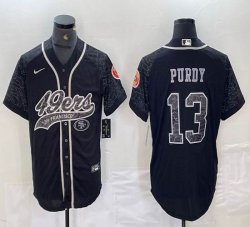 Nike San Francisco 49ers #13 Brock Purdy black fashion baseball jerseys Joint name-BD