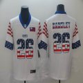 Nike New York Giants #26 Saquon Barkley white usa flag Color Rush Limited Jersey-BD