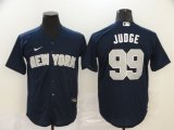 Nike New York Yankees #99 Aaron Judge dark blue majestic baseball jersey