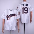 San Diego Padres #19 Tony Gwynn white majestic baseball jersey