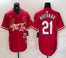 Nike St.Louis Cardinals #21 Lars Nootbaar red majestic Baseball Jersey city version-BD