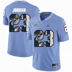 North Carolina Tar Heels Michael Jordan #23 skybue Printing fashion version college football jersey-3