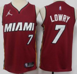 Nike Miami Heat #7 Kyle Lowry red basketball jersey 75th-S8