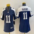 Women Nike Dallas Cowboys #11 Micah Parsons blue white Color Rush Limited Jersey