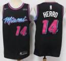 Nike Miami Heat #14 Tyler Herro black pink nba basketball jersey- S8