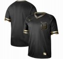 Nike Detroit Tigers blank black gold baseball jersey