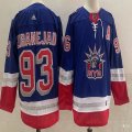 Adidas New York Rangers #93 Mika Zibanejad blue hockey jersey-PD