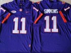 Clemson Tigers #11 Isaiah Simmons Purple NCAA Colloge Football Jersey-PNS