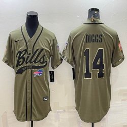 Nike Buffalo Bills #14 Stefon Diggs Salute to Service Retired Limited Jersey Joint name-BD