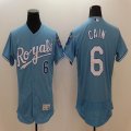 2016 Kansas City Royals #6 Lorenzo Cain skyblue Flexbase Authentic Collection Jersey