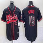 Nike Cincinnati Reds #19 Joey Votto black majestic baseball jerseys Joint name-BD 08