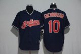 Cleveland Indians #10 Edwin Encarnacion dark blue baseball jersey