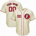 Custom Washington National beige baseball jerseys