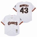 San Francisco Giants #43 Dave Dravecky throwback white MLB Jerseys-SG