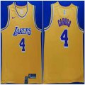 Los Angeles Lakers #4 Alex Caruso Yellow nba basketball jersey-HL