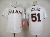 Florida Marlins #51 Suzuki Ichiro white mlb jersey