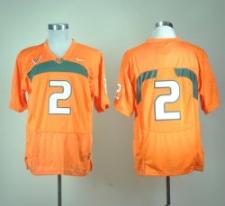 Nike Miami Hurricanes 2 Orange College Football Jersey