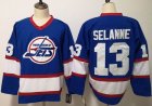 New York Islanders #13 Teemu Selanne blue throwback hockey jersey