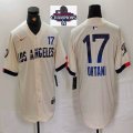 2024 World Series Champions Nike Los Angeles Dodgers #17 Shohei Ohtani beige fashion MLB baseball Jersey 11