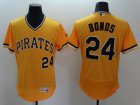 2016 Pittsburgh Pirates #24 Barry Bonds yellow Flexbase Authentic Collection Jersey