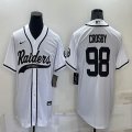 Nike Oakland Raiders #98 Maxx Crosby white baseball jerseys Joint name-BD