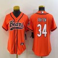 Youth Nike Chicago Bears #34 Walter Payton orange baseball jerseys Joint name-BD