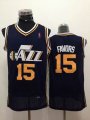 Utah Jazz #15 Derrick Favors Dark Blue adidas nba Jersey