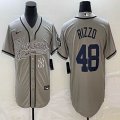 Nike New York Yankees #48 Anthony Rizzo gray majestic baseball Jersey Joint name