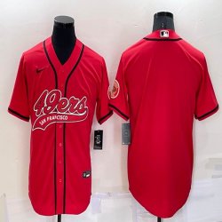 Nike San Francisco 49ers red baseball jerseys Joint name-BD