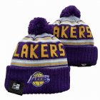 2024 Los Angeles Lakers purple gray white NBA Sports Cuffed Knit Hats