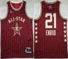 2024 NBA All Star jerseys #21 Enbiid red basketball jerseys Hot press font