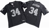 Las Vegas Raiders 34# Bo Jackson black Nike Vapor F.U.S.E. Limited Jersey 03